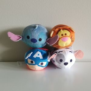 Disney Tsum Tsum Plush Toy Set - Blue, Orange, White